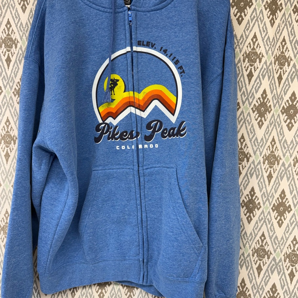 Pikes Peak Blue Hoodie